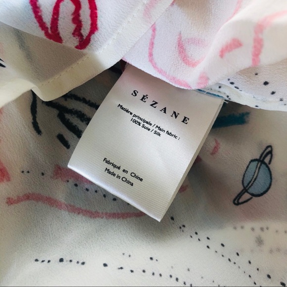 NWT Sézane Ann Astrology Blouse Size 38 - Picture 12 of 12